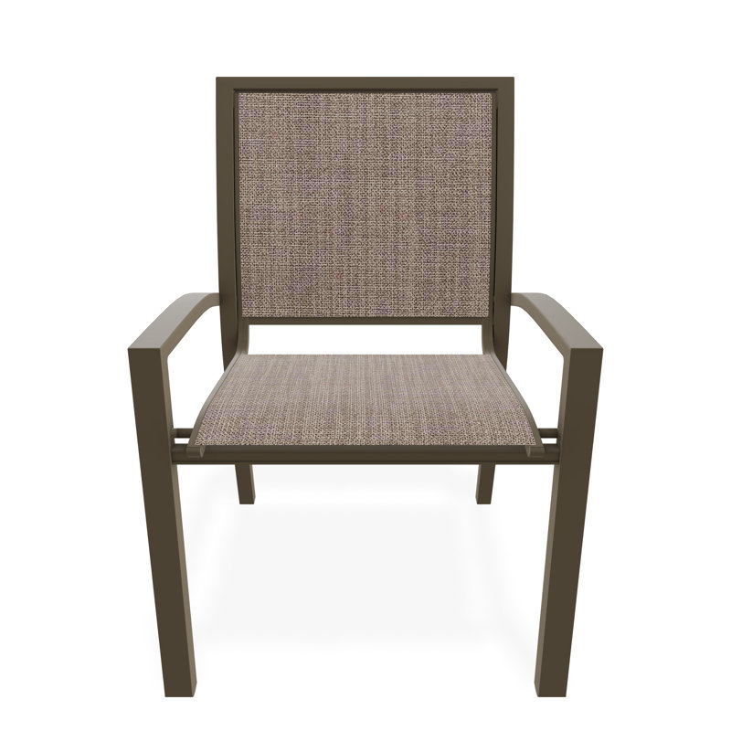 Kendall Outdoor Dining Chair, Beachwood, Augustine Fennel Sunbrella®
