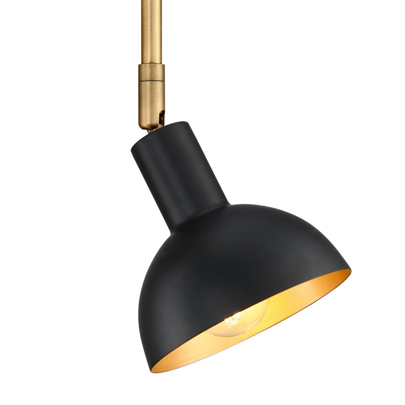 1 - Light Dimmable Plug-in Armed Sconce, Brass