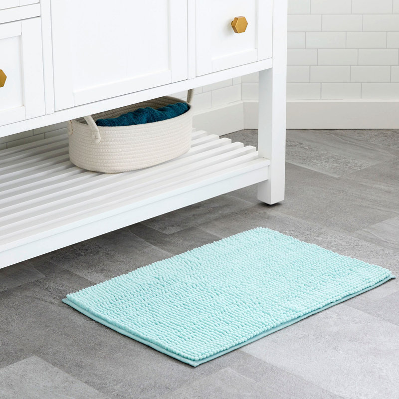 Tapis de bain Linenspa, Turquoise, Tapis de couloir 1 pi 5 po x 4 pi