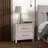 Solid Wood 2-Drawer Nightstand With Usb Charger