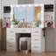 Meuble-lavabo moderne en MDF illuminé avec miroir