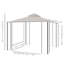 Outsunny 3 x 3m Garden Gazebo Double Tier w/Metal Frame Netting Beige