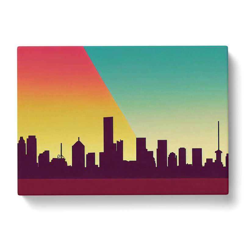 Serene Skyscraper Skyline - Wrapped Canvas, 35cm H x 50cm W x 3cm D