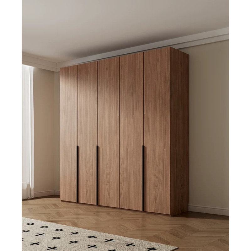 Armoire classique de couleur noyer simple, H 94,49 po x l 78,74 po x P 23,62 po
