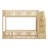Twin Over Twin Bunk Bed With Door Fence And Storage Staircase, Wood Floor Bunk Bed Frame With Safety Guardrails-1003232551