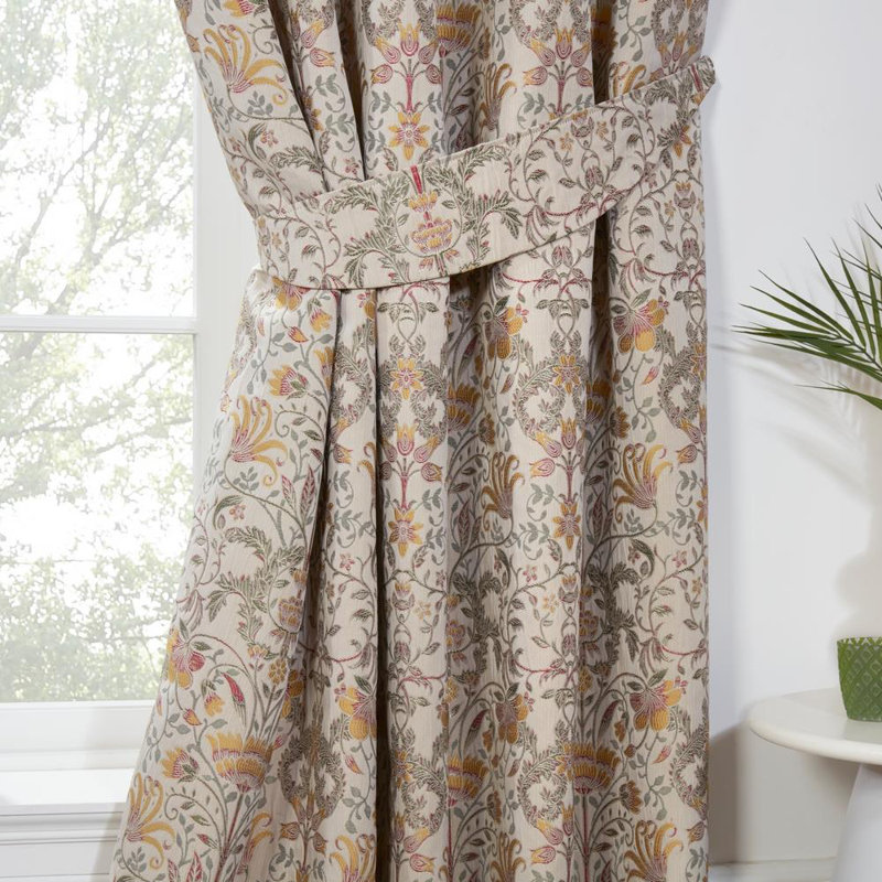 Deloria Room Darkening Curtain Pair, Natural, 90" x 54"