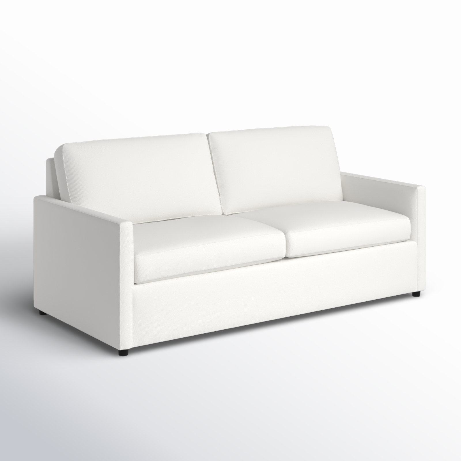 Damari 84'' Sofa, Classic Bleach White Twill