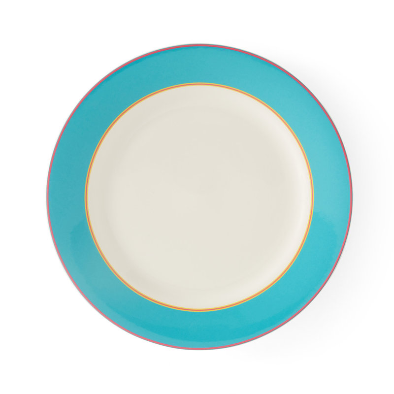 11.5" Dinner Plate in Yellow, Blue