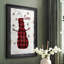 «Chequered Snowman I», reproduction encadrée - bois massif-893039365-893039366
