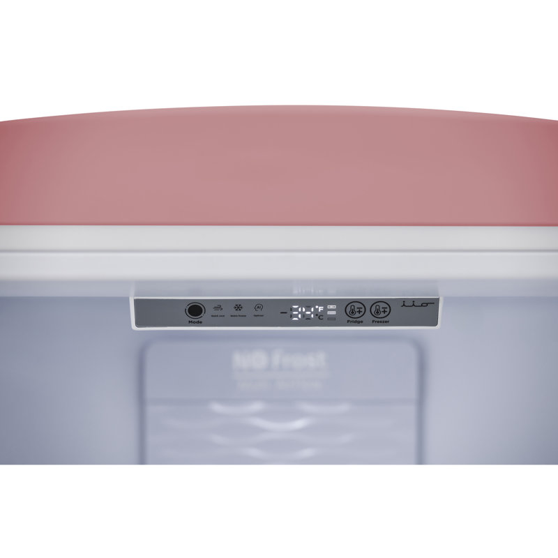Réfrigérateur à congélateur inférieur 24 po 12 pieds Retro, Rose