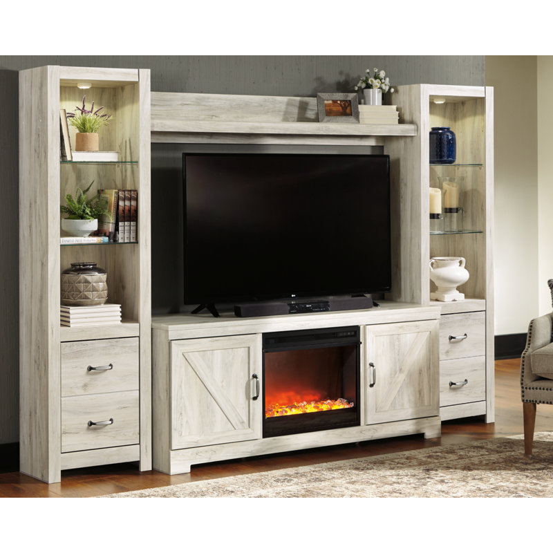 Kahne Unfinished Entertainment Centre for TVs up to 60" with Fireplace Included