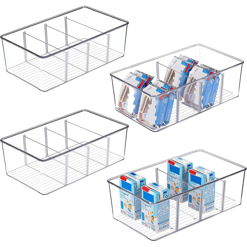 4-pack Clear Food Storage Bins