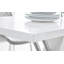 Sorro Cross Luxury High Gloss & Chrome Dining Table Set with 6 Quilted Faux Leather Chairs-2030813156