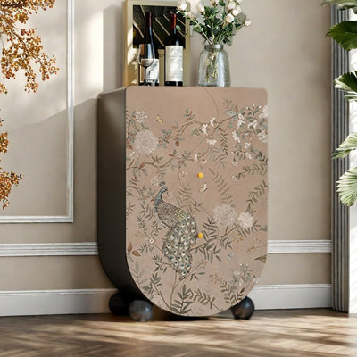 Modern double-door wooden accent cabinet
