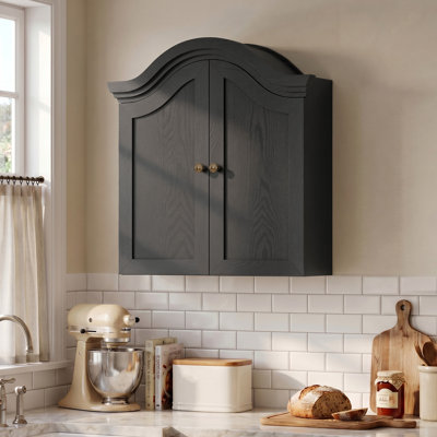 Bathroom Wall Cabinet with Arched Top & Adjustable Shelf