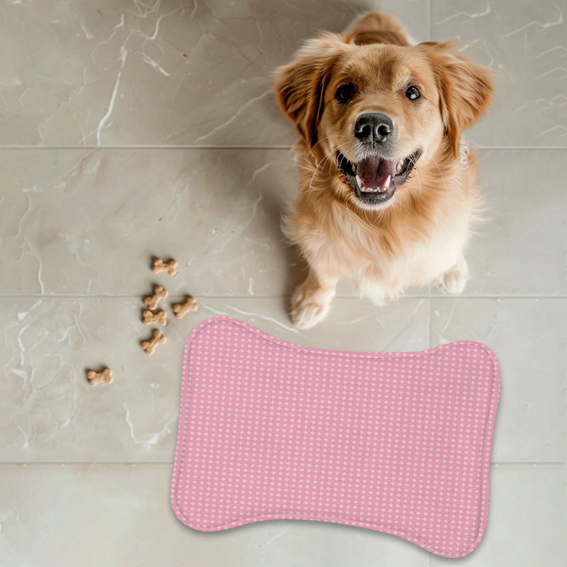 Tapis rose en forme d'os - 1 pièce