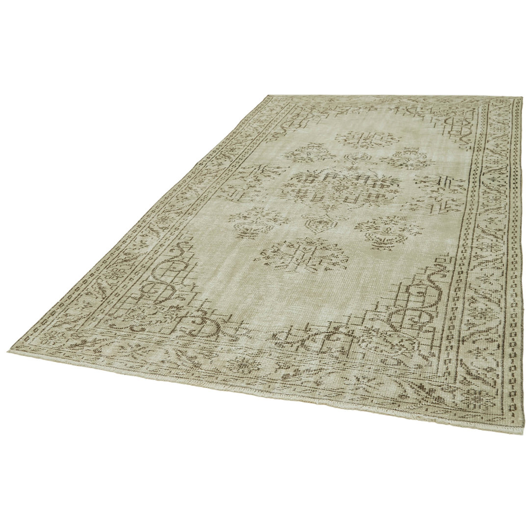 Vintage Beige Vintage Wool Handmade Area Rug