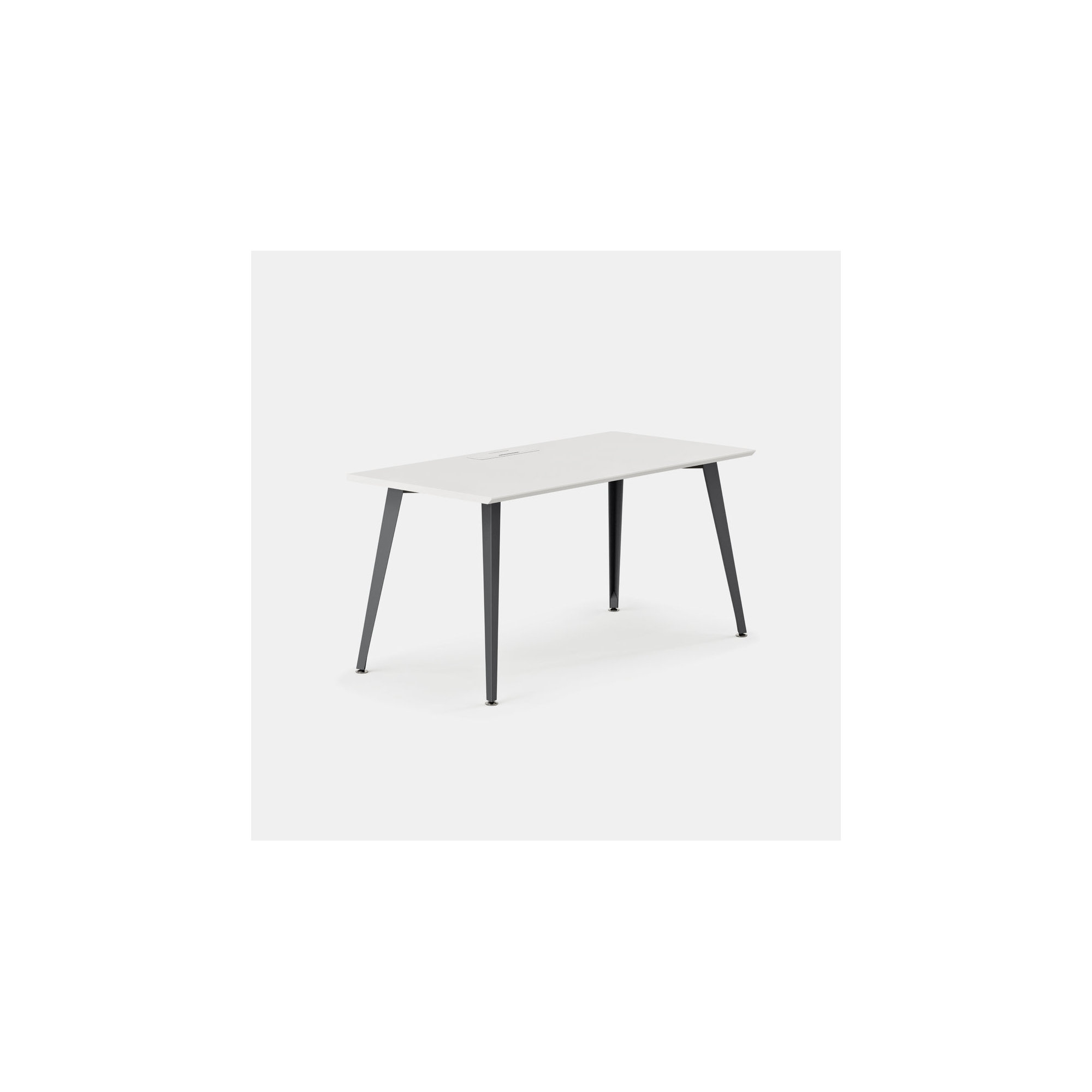 Office Desk, 30" H x 60" W x 30" D, Charcoal, White