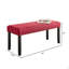 Banc de salle à manger en tissu Biony avec garniture cloutée, rouge-131069232