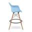 Tabouret de comptoir Modholic Eiffel avec accoudoirs, bleu-71243323