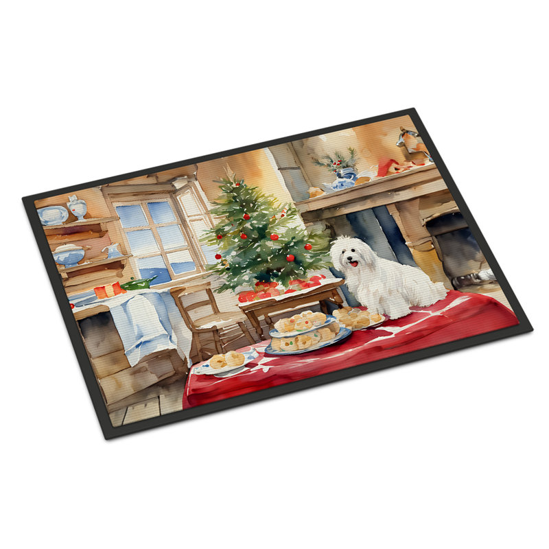 Tapis d'intérieur antidérapant Coton De Tulear, L 24 po x L 36 po