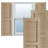 Rustic Two Equal Louver Faux Wood Shutters (Per Pair)-88968604-88968607-88968568