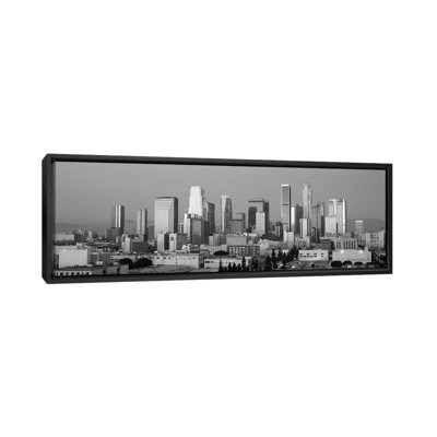 " Los Angeles Panoramic Skyline Cityscape (Black & White - Dusk) " by Unknown Artist
