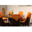 Vogue Lux Orange 61" Round Dining Set-1129307979-1114363436-1114363435
