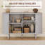 Buffet 47 "avec portes coulissantes, tablettes réglables et armoire de rangement pour la cuisine, la salle à manger-2015176100-2016593121