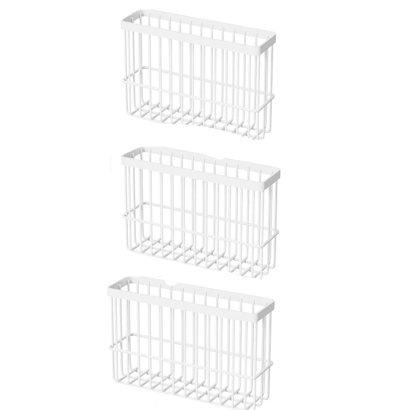 Boîtes de rangement 3 pièces pour porte d'armoire de cuisine - blanc