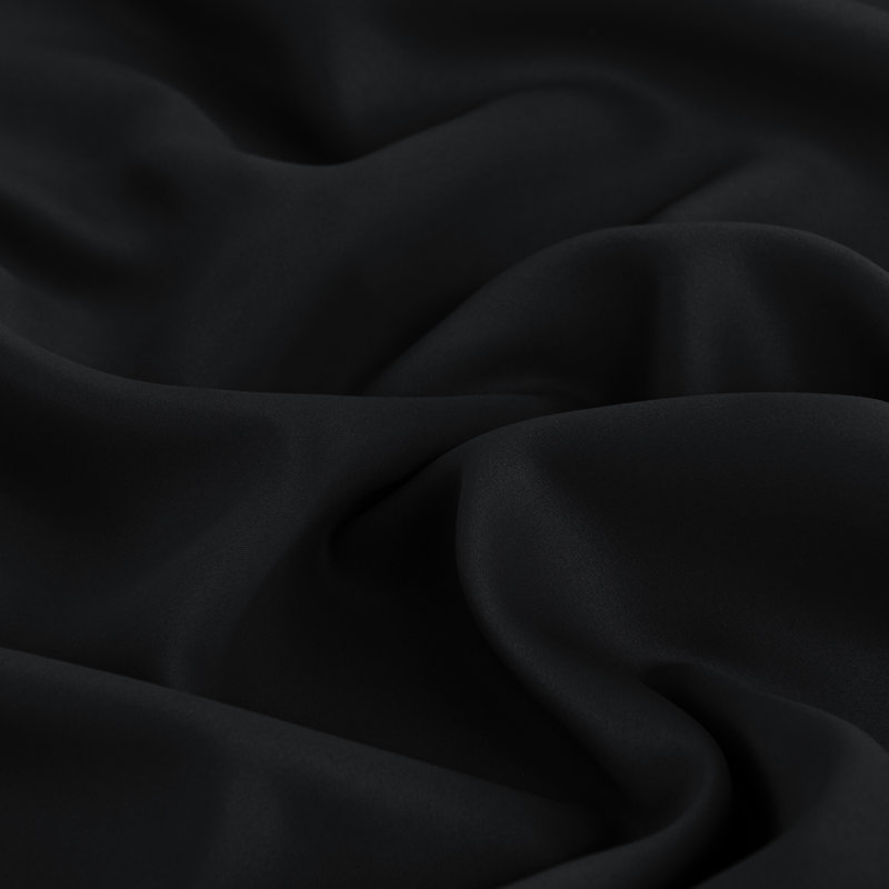 Hailea Room Darkening Curtain Single Panel, Black