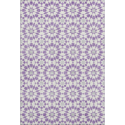 Premium Machine Washable Tweedy Lavender Rug