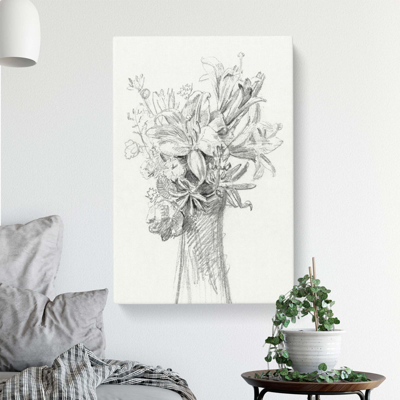 Vase Of Flowers by Jean Bernard - Wrapped Canvas Print, 61 cm H x 40.6 cm W