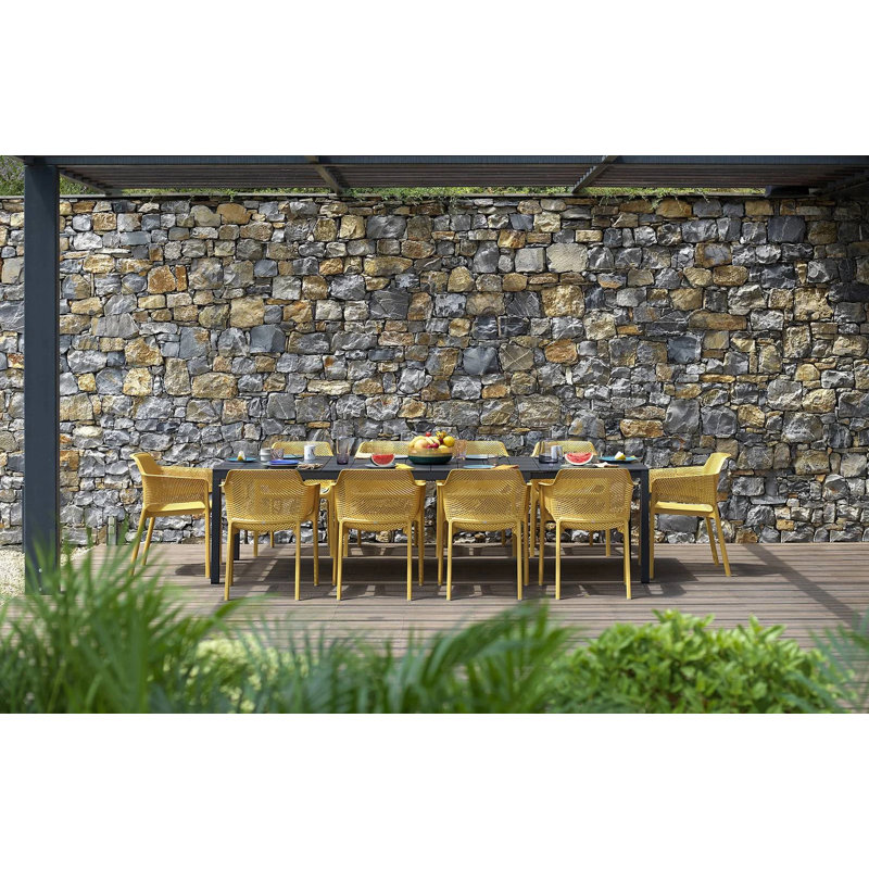 Net Outdoor Dining Armchair, Yellow