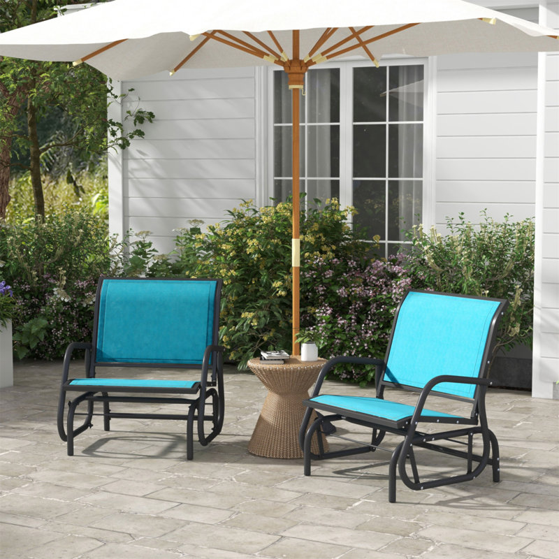 Ensemble de 2 fauteuils oscillants oscillants Outsunny Porch