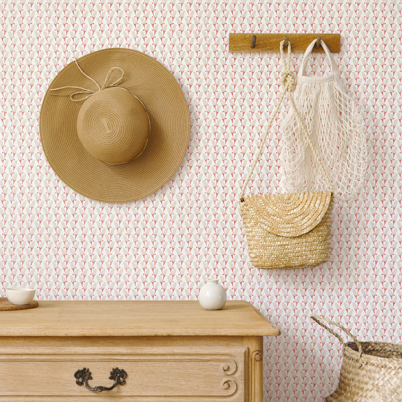 Vena 10.06m x 52.07cm Semi-Gloss Wallpaper Roll, Pink