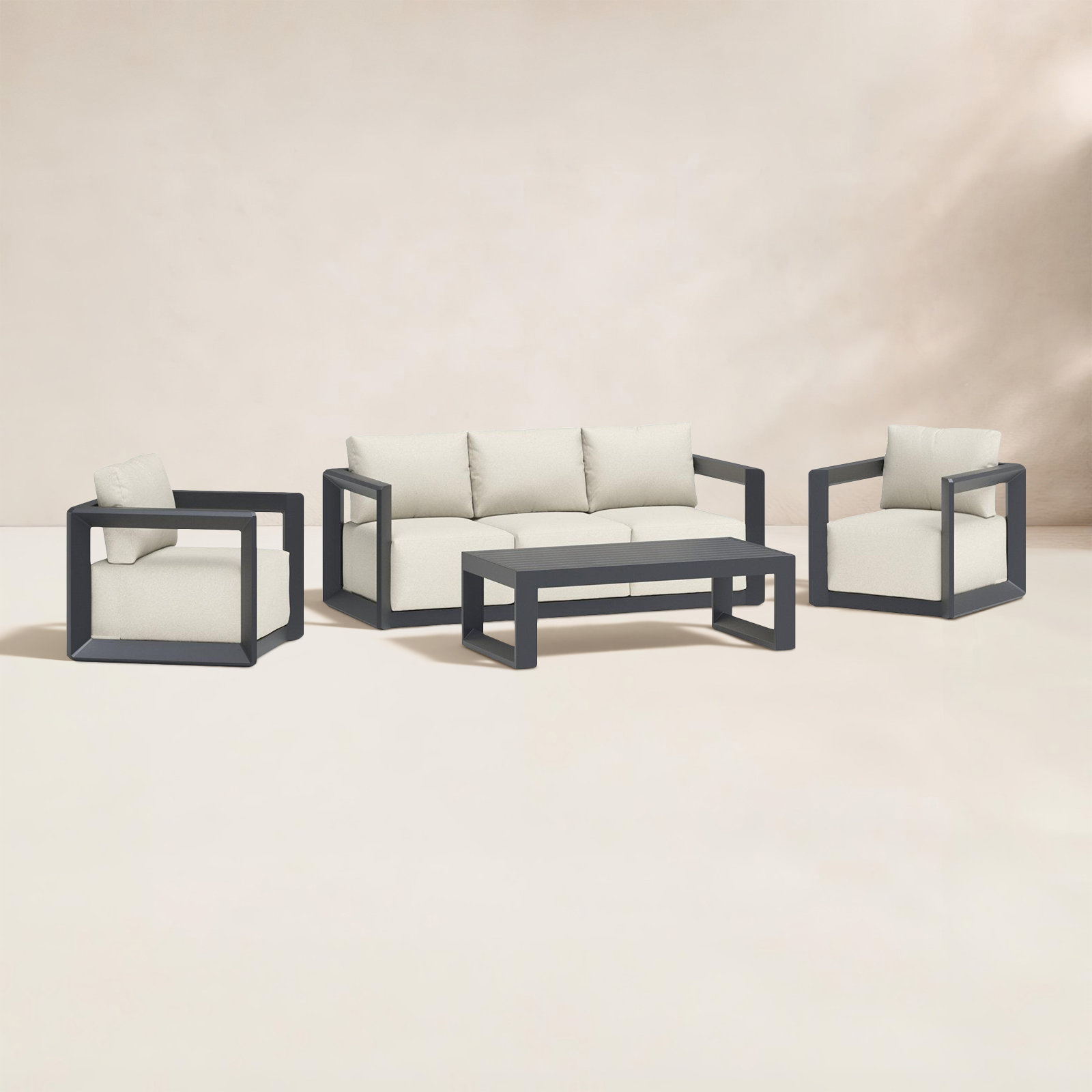 Corey 4-Piece Outdoor Aluminum Seating Group