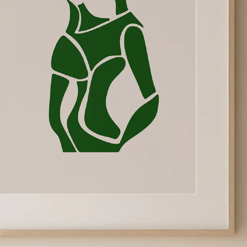 Abstract Greenfigure Print 1, 60cm H x 42cm W