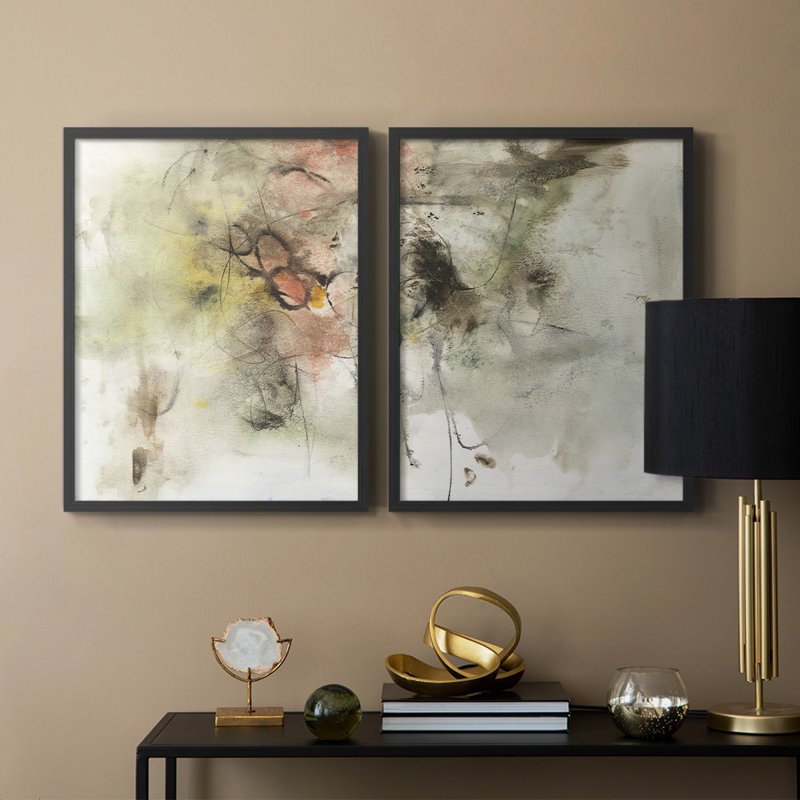 «Soft Inspiration III», reproduction encadrée de qualité supérieure - prête à être accrochée - aucun clou requis - aucun clou requis