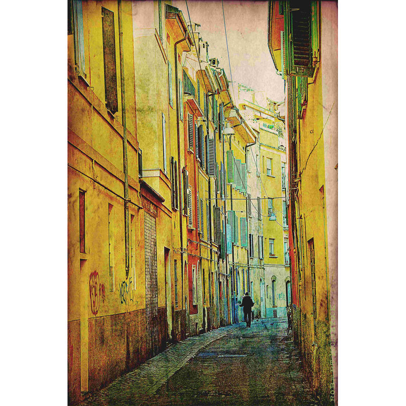 Rues d'Italie I, H 36 po x l 24 po x P 1,25 po