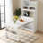 Multifunctional Storage Cabinet Buffet Hutch with Foldable Dining Table for Small Spaces