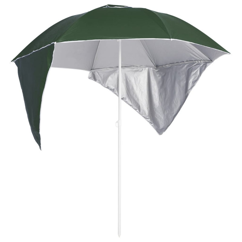 Ambri 318836 Beach Parasol with Side Walls, Green