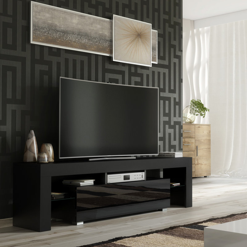 Daretha TV Stand for TVs up to 48", Black