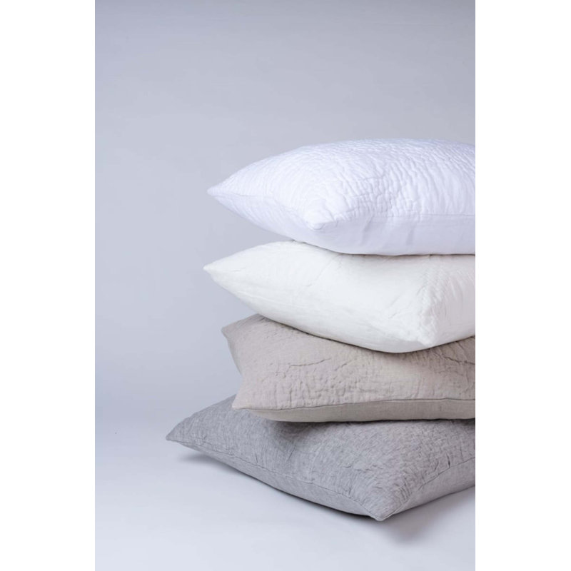 Taie décorative en coton Bohannon - Euro, Euro, Ivoire