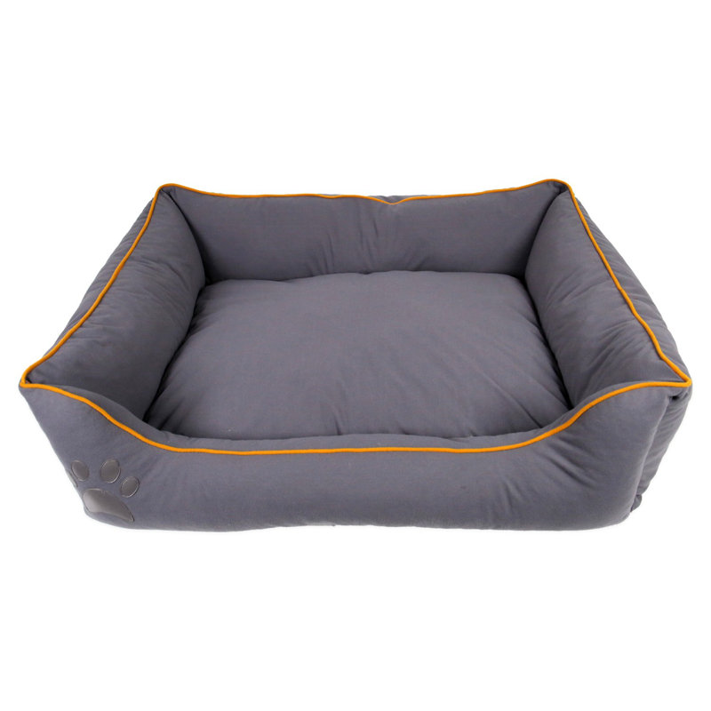 Lit pour animaux Helky, L 23,6 po x l 15,7 po, Gris/Jaune