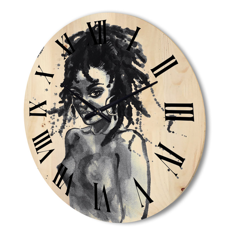 Horloge murale en bois, Surdimensionné