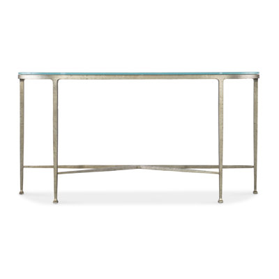 Cora 58'' W Glass Console Table
