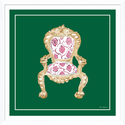 Palace Chair In Jade Giclee Print by Dana Gibson