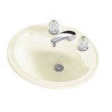 Sanibel Ceramic Circular Drop-In Bathroom Sink with Overflow