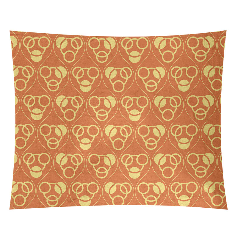 Tapisserie, H 27,5 po x l 37,5 po, Orange/jaune